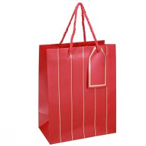 Article Sac cadeau Sac de Noël rouge or 18×10×23cm 1 pièce