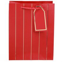 Article Sac cadeau Sac de Noël rouge or 18×10×23cm 1 pièce