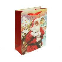 Pochette à cadeaux Père Noël 24 x 18 x 8 cm