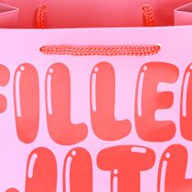 Article Sac cadeau avec anses « Filled with Love » H36/23 cm, lot de 2