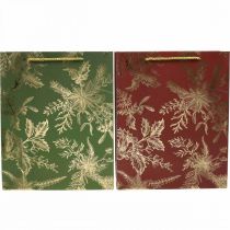 Sacs cadeaux Noël Sacs de Noël gui 32×26cm 2pcs