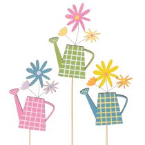 Article Décorations pour arrosoirs, idéales pour la décoration printanière du jardin ou des pots de fleurs (12 pièces)