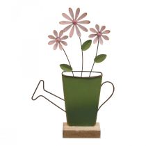 Arrosoir décoration métal décoration de table couleur rouille 23.5/24cm 2pcs