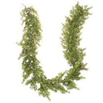 Article Guirlande de Cyprès Artificielle avec Pommes de Pin 180 cm Vert pour Intérieur