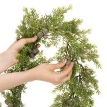 Article Guirlande artificielle en cyprès avec pommes de pin - 180 cm