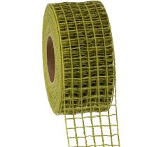 Article Ruban grillagé vert mousse 4,5 cm x 10 m
