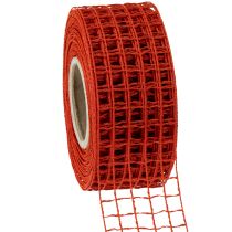 Article Ruban grillagé 4,5 cm x 10 m rouge