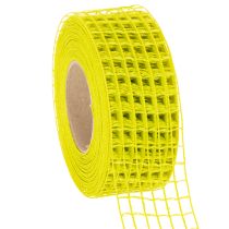 Article Ruban décoratif en maille jaune 4,5 cm pour créations et décorations