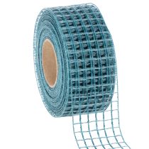 Article Ruban décoratif en maille bleu 4,5 cm x 10 m pour loisirs créatifs et décoration intérieure