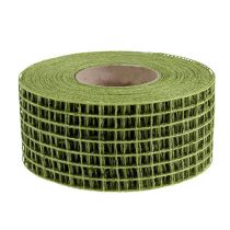 Ruban grillagé vert mousse 4,5 cm x 10 m