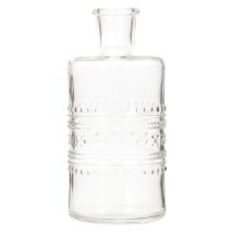 Article Vase en verre cylindrique avec motif transparent 15 cm - Lot de 6
