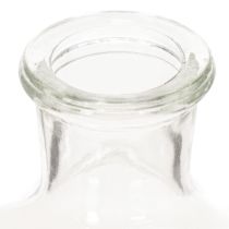 Article Vase en verre cylindrique avec motif transparent 15 cm - Lot de 6
