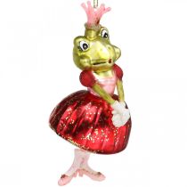 Article Ornements de Noël Princesse Grenouille en Verre - Lot de 2 - H 14 cm