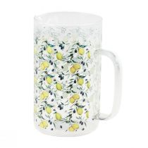 Article Pichet en verre citrons et olives pichet décoratif verre H17cm