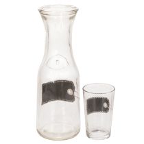 Article Carafe en verre H27cm avec 4 verres H11cm