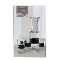 Article Carafe en verre H27cm avec 4 verres H11cm