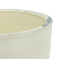 Article Cache-pot en verre Ø12.5cm H11cm Crème
