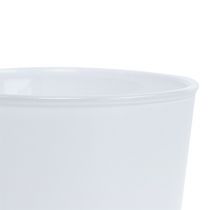 Article Cache-pot en verre blanc Ø10cm H8.5cm