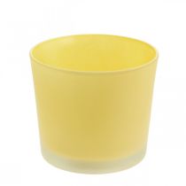 Cache-pot en verre cache-pot jaune pot en verre Ø14.5cm H12.5cm