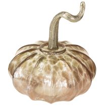 Article Décoration de table citrouille en verre citrouille d&#39;automne verre métal H14cm 2 pcs