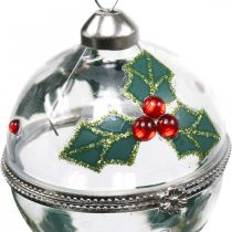 Boules de sapin de Noël en verre à remplir de houx Ø6cm 2pcs
