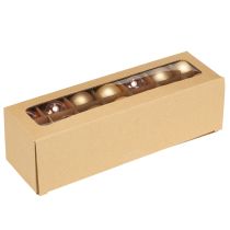 Article Boules de Noël en verre or rose Ø4cm 24 pcs