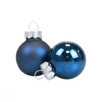 Article Mini boules de Noël en verre boules de verre bleues Ø2,5cm 20 pcs