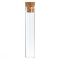 Tubes à essai tubes en verre décoratifs mini vases en liège H13cm 24pcs