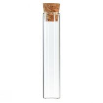Article Tubes à essai tubes en verre décoratifs mini vases en liège H13cm 24 pcs