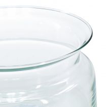 Article Coupe en verre recyclé transparente pour décoration Ø16cm H8cm
