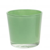 Article Pot en verre Ø10cm H8.5cm vert menthe