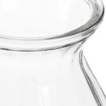 Article Vase en verre vase bulbeux à rainures clair Ø11cm H14cm 2pcs