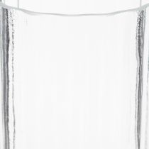 Article Vase à la structure rayée unique, design moderne, 19 cm
