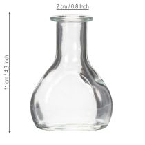 Article Mini vases en verre pour une décoration de table moderne et des touches élégantes, 11 cm, lot de 6
