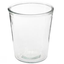 Article Vase en verre vase conique jardinière en verre Ø14cm H16cm 2pcs