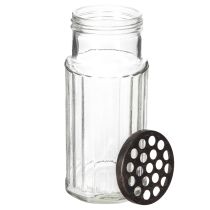Article Bouteille en verre dans un panier en métal, idéale pour apporter une touche décorative au salon, 20 cm