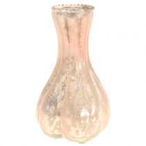 Vase en verre Farmer&#39;s Silver Pink H11cm 6pcs