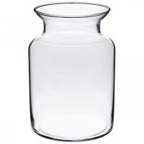 Article Vase à fleurs en verre large transparent Ø12cm H20cm