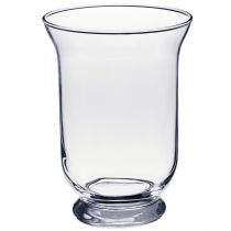 Article Vase en verre clair Ø13.5cm H19.5cm Vase à fleurs décoration en verre