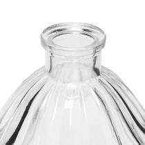 Article Vases en verre mini vases verre bulbeux clair 8,5x9,5cm 6 pcs