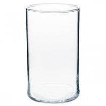Vase en verre transparent cylindrique Ø12cm H20cm