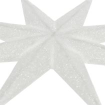 Étoile scintillante blanche 10cm 12pcs