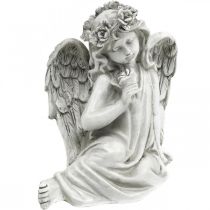 Ange funéraire assis Décoration funéraire ange 20×14×20cm