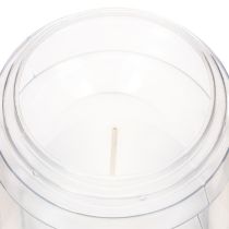 Article Bougie en cire blanche avec couvercle noir 23 cm
