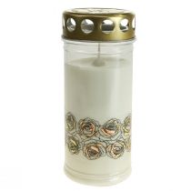 Article Bougies funéraires roses blanches lumière de deuil lumière commémorative Ø7cm H18cm 90h 2pcs