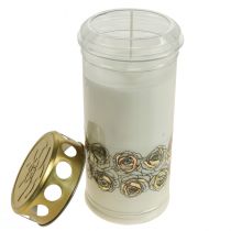 Article Bougies funéraires roses blanches lumière de deuil lumière commémorative Ø7cm H18cm 90h 2pcs