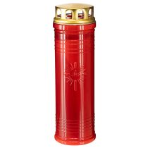 Article Lanterne funéraire rouge Ø7,5cm H24,5cm 1 pièce