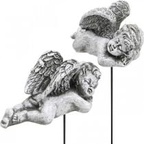 Bouchon décoratif de décoration de tombe ange tombe ange sur bâton 6cm 4pcs
