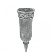 Ornements funéraires Fleurs de deuil Vase funéraire avec piquet L24cm