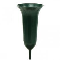 Vases funéraires Décoration funéraire en plastique Vert foncé H31cm 5pcs